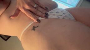 Stuffing My Panties and Cumming All Over Them! Soaked Pussy