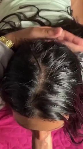 Hot Girl Lying on the Bed Getting All the Cum on Her Face