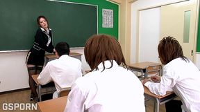 sexy japanese teacher milf like blowjobs and hot jav threesome