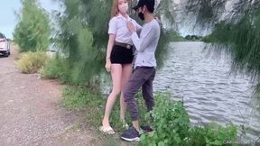 Caught a Japanese teen skinny dipping, cockstarved coed wanted it on film - 50+ views, no cap!