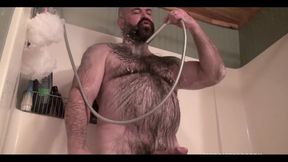 Stroking Stepdaddy Bear Cock