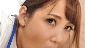 Japanese Nurse Deepthroat POV – Swallows Load from Hard Cock