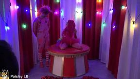 Marcus Quillan meets the pink-clown pornstars in a steamy back door session