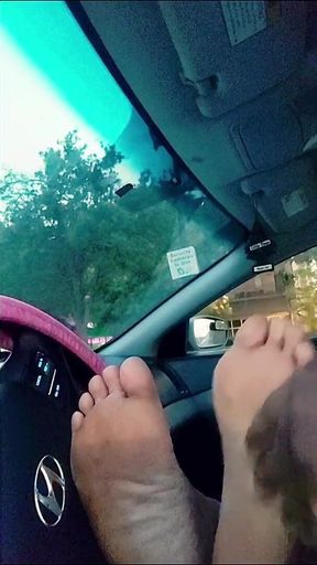 Nola Car Session with Que's Hood Creole Soles Nude Toes Dry Footjob