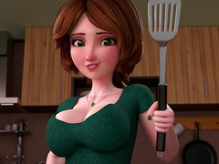 Big Tits & Soft Soles Turn This Hot MILF Into a Cumdump Queen ◆ 3D HENTAI