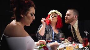 ”Two thick mistresses anal fucking man”