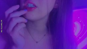 Cum in mouth explosion:  Just a romantic roleplay part 2 , hot and sexy student with her cute mouth covered in cum (FAKE CUM)
