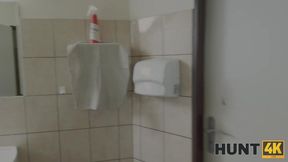 Ara Mix sucks cock on the toilet