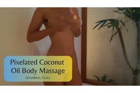 Pixelated Coconut Oil Body Massage