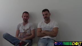 Aussie Bottom Lewis Barebacked by Horny Mason