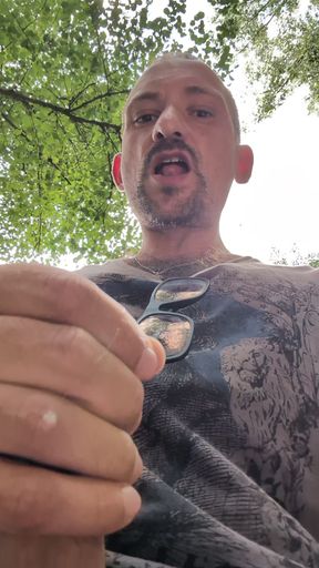 Wanking in the park