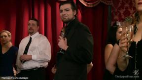 ”Mesmerizing big breasted ass pumping sluts fuck at party”