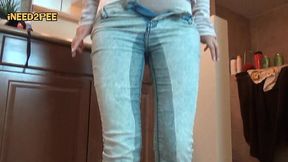 petite asian pees her skintight jeans