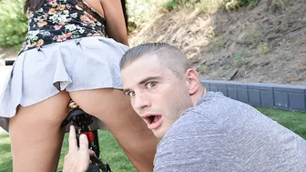 Miranda Miller gets her ass fucked outdoors after bike breakdown