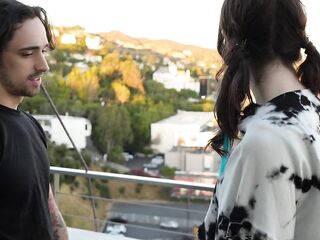 Tiny Alt Whore Knocked On the Wrong Door.. Lost T-beauty Gets Drilled Naive