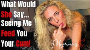 Ruined and Fed Cum Behind Her Back - What Would Your Wife Say? - CEI, Ruined Orgasm, CBT, Chastity JOI