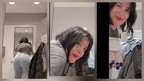 Public Restroom Pee and Feed Plus A Quick Change Of Chocolate Soiled Panties