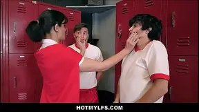 Porky's Porn Parody - Big Tits MILF Gym Coach Fucked By Two Horny Boys