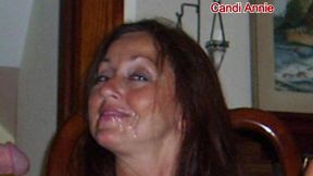 Candi Annie Photo Series Black Lingerie Facial