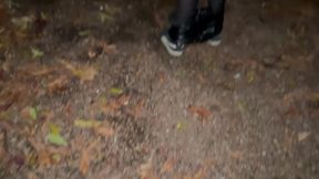 teen trans on a swing in public flashing dick