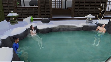 Myu hotwife public gangbang at spa onsen hotsprings