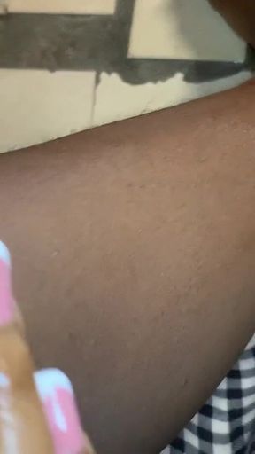 Hot Ebony Babe Oiled Feet Massage Section