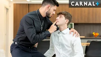 Dex Devall gets rimmed and fucked hard by a dominant priest