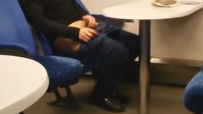 Risky Jerking in Train. Almost Got Caught