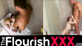 ”Pool Boy checks if the Carpet matches the Drapes! :O”