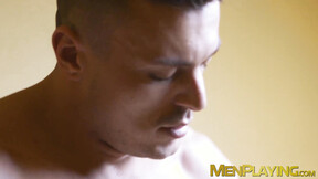 Passionate solo prick stroking before the meeting by hot Nate Rose