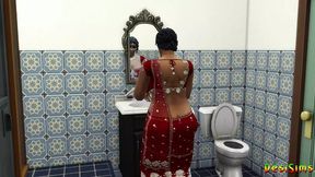 Indian Saree Aunty Lakshmi Got Roughly Deflowered At Friend's Home