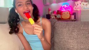 Just eating a wiggly Troli gummi popsicle