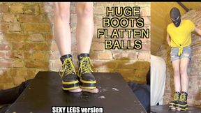 Cum Stomped from Broken Cock & Balls under Huge Rave Boots **SEXY LEGS version** Mistress Dolores ballbusting CBT shoejob bootjob boot domination femdom trample stomping testicle hard trampling heavy stomping extreme crushing busting crush cumshot