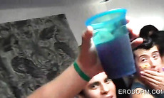 College teens playing sex games at a party