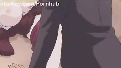 Naughty teacher with massive tits spreads legs wide open for a creampie