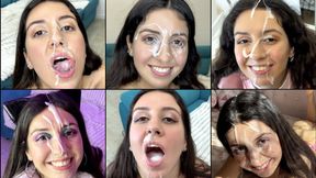 Hot cumshot compilation &mdash;  face full of cum &mdash;  mouth filled with creampie &mdash;  lots of creampie on face