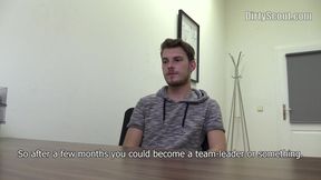 Skinny twink gets a cumshot after rough anal -Dirty Scout