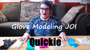 Quickie: Glove modeling joi milking