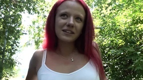 Redhead bimbo Tiffany Love gives up her pussy for some cash