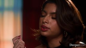 Deeper. Demanding Guest Hazel Heart Gets Spit-Roasted By Obedient Staff