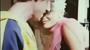 Lustful old skank gags on shaft and swallows load
