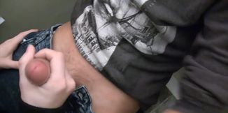 Public toilet wanker becomes a public toiler fucker