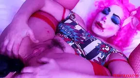 Clown Chick savagely ass fucked and tormented by master
