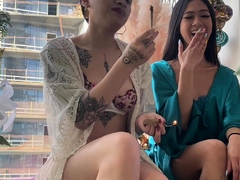 Asian Japanese beauty babes fucked outdoor ca