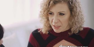 MYLFNETWORK - Insane blowjob and deep pussy penetration with big tits milf Sara Jay and young Ricky Spanish