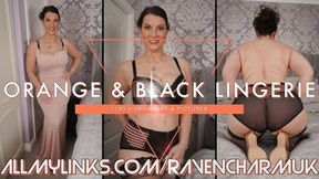 1190 Orange and Black Lingerie