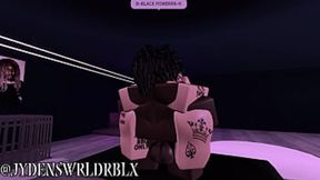 Throat-fucking snowbunny devoured by behemoth BBC on frosty Roblox mountain