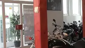 hot group sex in motor shop