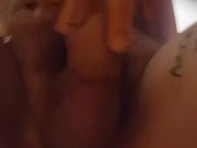 Bedroom tentacle dildo with close up