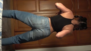 We went from a sensual dance to a horny and hard sex! Face down ass up and missionary creampie!